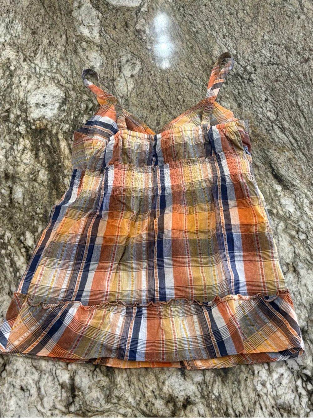 Y2K Plaid Babydoll Tank Top - Picture 3 of 3
